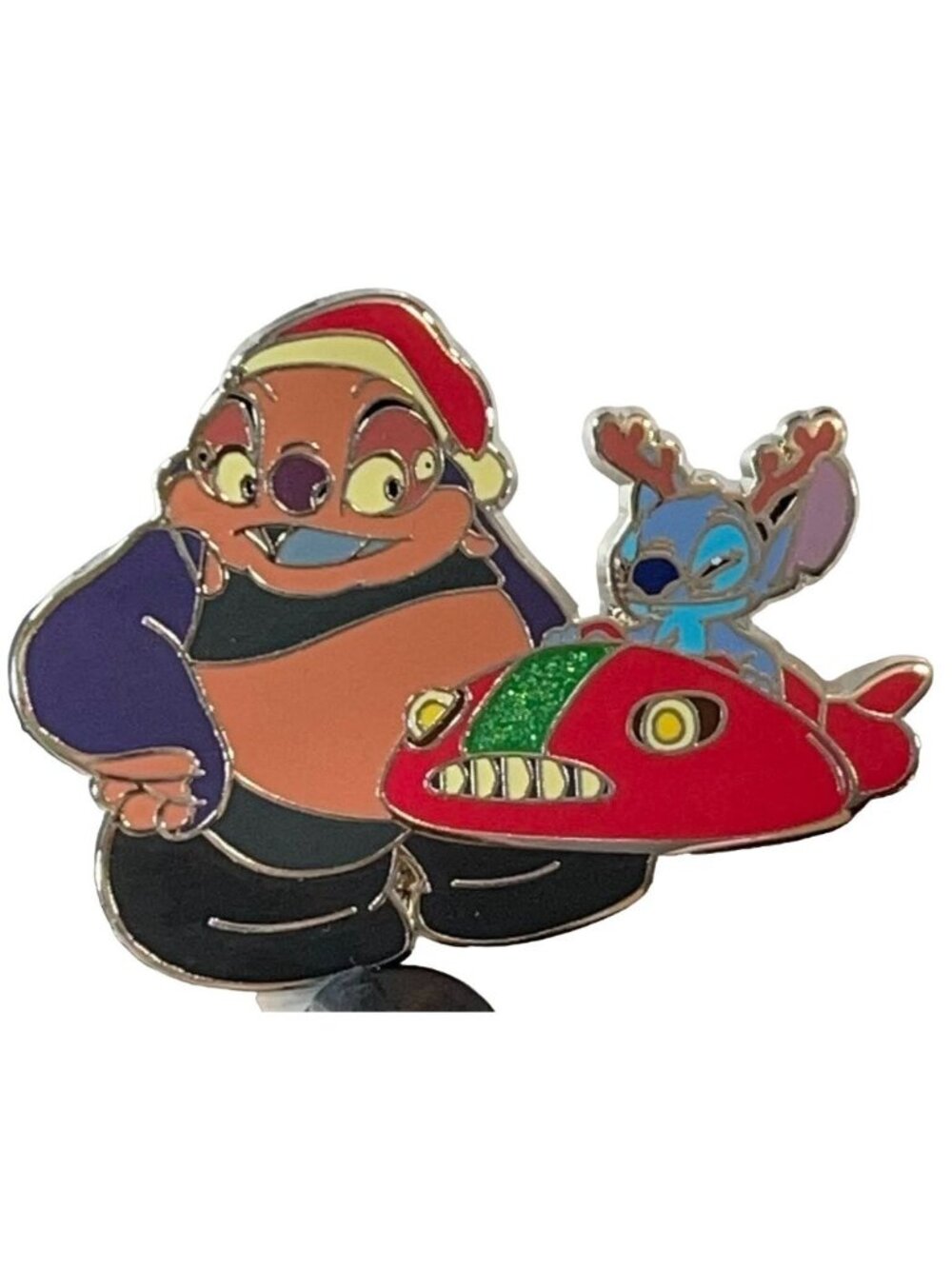 Disney Stitch Reindeer Trading Pin Christmas Santa Jumbo Lapel Pin Badge Brooch